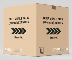 BEEF MIXED MEALS PACK (20 meals) 20 MRES - Menu 4A