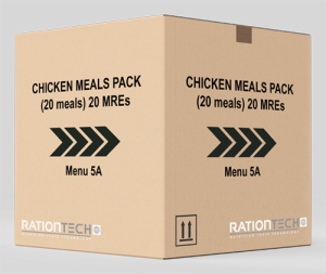 CHICKEN MIXED MEALS PACK (20 meals) 20 MRES - Menu 5A