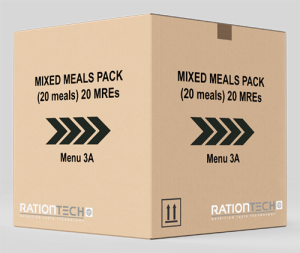 MIXED MEALS PACK (20 meals) 20 MREs - Menu 3A